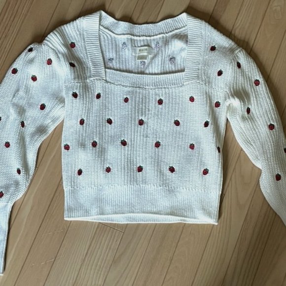 Maeve (anthropologie) - strawberry sweater - Picture 1 of 4